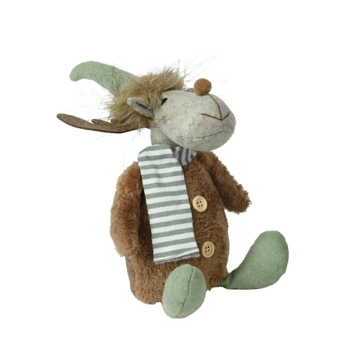 Renne de Noël déco (H31 cm) Andie Menthe blanche