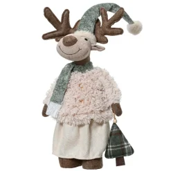 Renne de Noël debout (H82 cm) Madame Chic Beige