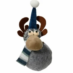 Renne de Noël (H15 cm) Steve en gris