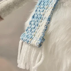 Renne de Noël jambes souples (H51 cm) Stan Gris et fourrure blanche