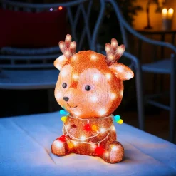 Renne lumineux 72 LED (H38 cm) Baby Coco Multicolore