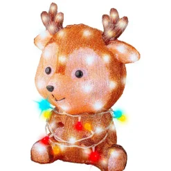 Renne lumineux 72 LED (H38 cm) Baby Coco Multicolore
