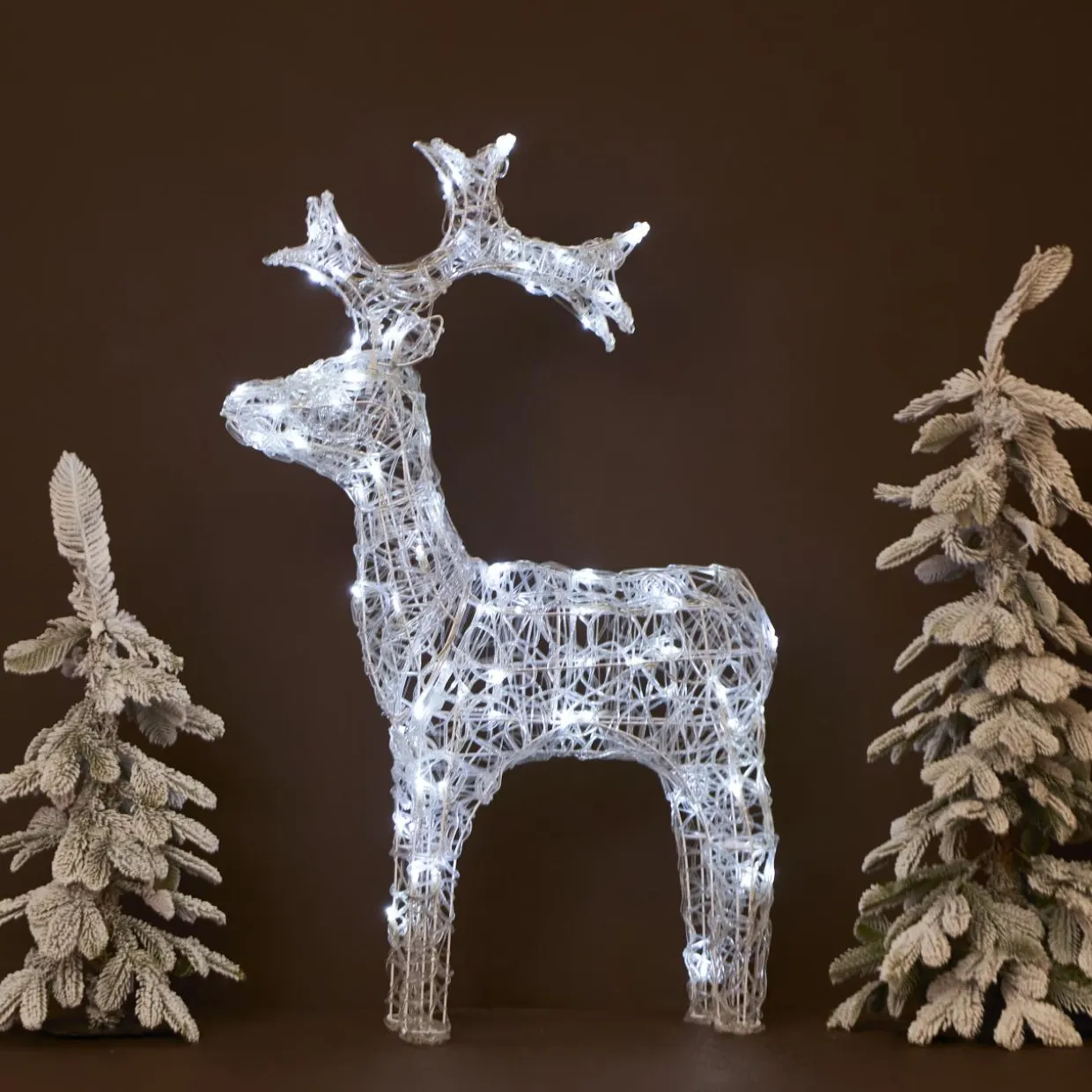 Renne lumineux souple 80 LED (H89 cm) Skoll Blanc froid