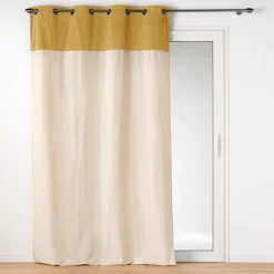 Rideau bouclette (140 x 240 cm) Ava Jaune ocre