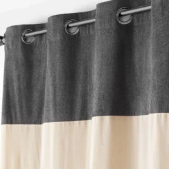 Rideau bouclette (140 x 240 cm) Tessa Gris anthracite