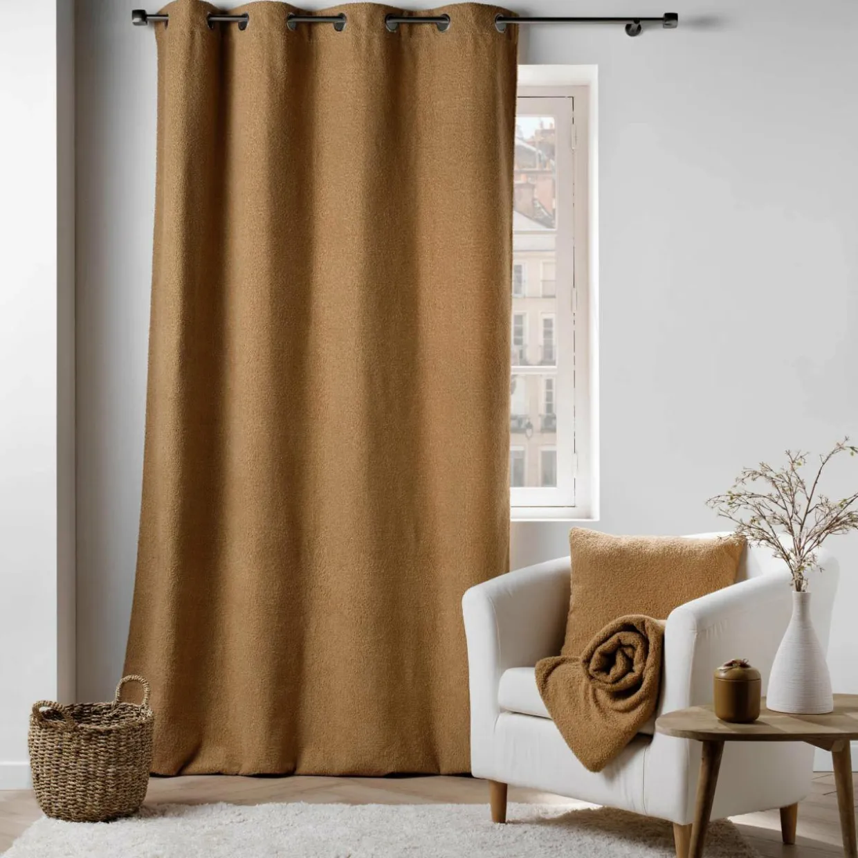 Rideau bouclette (140 x 240 cm) Wooly Camel