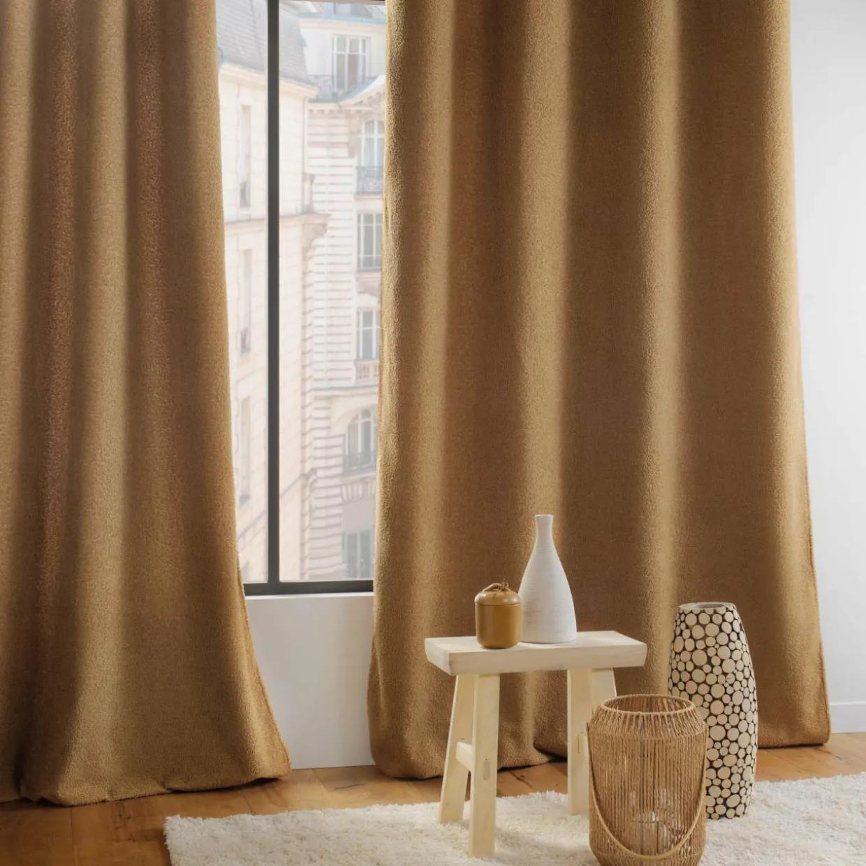 Rideau bouclette (140 x 240 cm) Wooly Camel