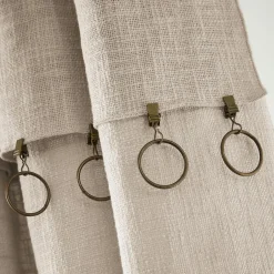 Rideau coton ajustable (140 x max 270 cm) Sixtine Beige