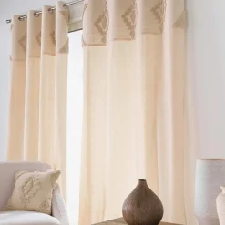 Rideau coton tufté (140 x 240 cm) Kamary Beige