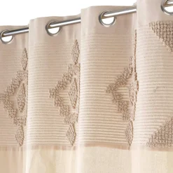 Rideau coton tufté (140 x 240 cm) Kamary Beige