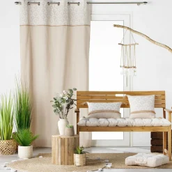 Rideau coton (140 x 240 cm) Bahina Beige
