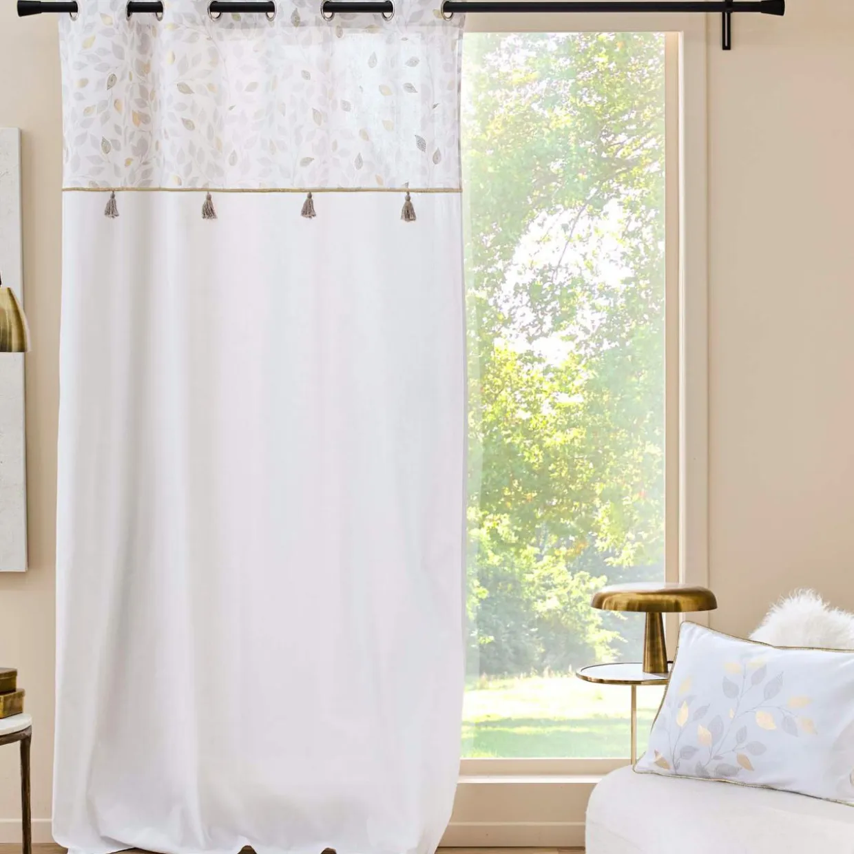 Rideau coton (140 x 240 cm) Duchesse Blanc