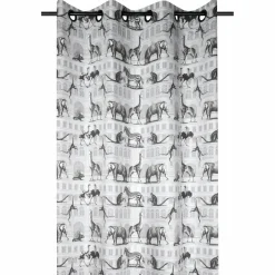 Rideau coton (135 x 250 cm) Haussmann Gris