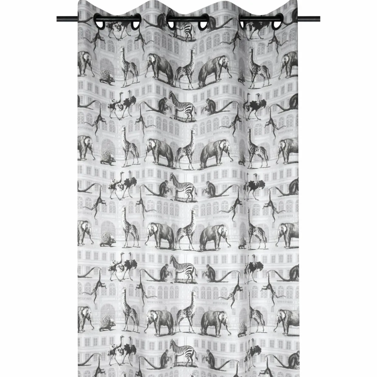 Rideau coton (135 x 250 cm) Haussmann Gris