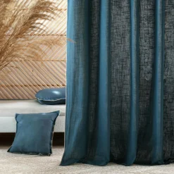 Rideau coton (140 x 260 cm) Helios Bleu