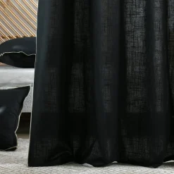 Rideau coton (140 x 260 cm) Helios Noir