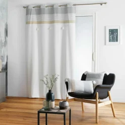 Rideau coton (140 x 240 cm) Iliade Blanc