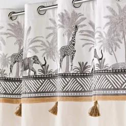 Rideau coton (140 x 240 cm) Kenya lodge Ecru