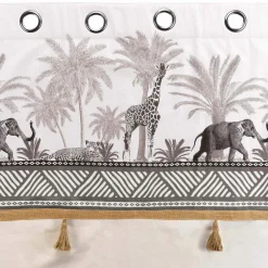 Rideau coton (140 x 240 cm) Kenya lodge Ecru