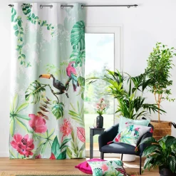 Rideau coton (140 x 260 cm) Louisiane Vert