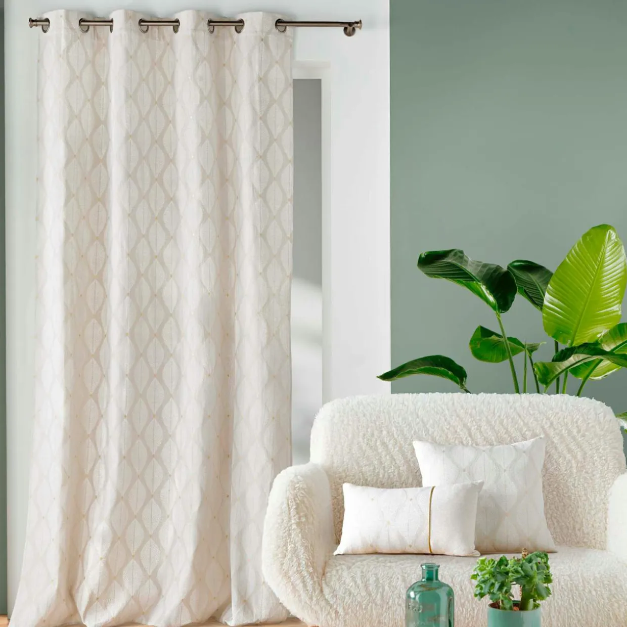 Rideau coton (140 x 240 cm) Maho Blanc