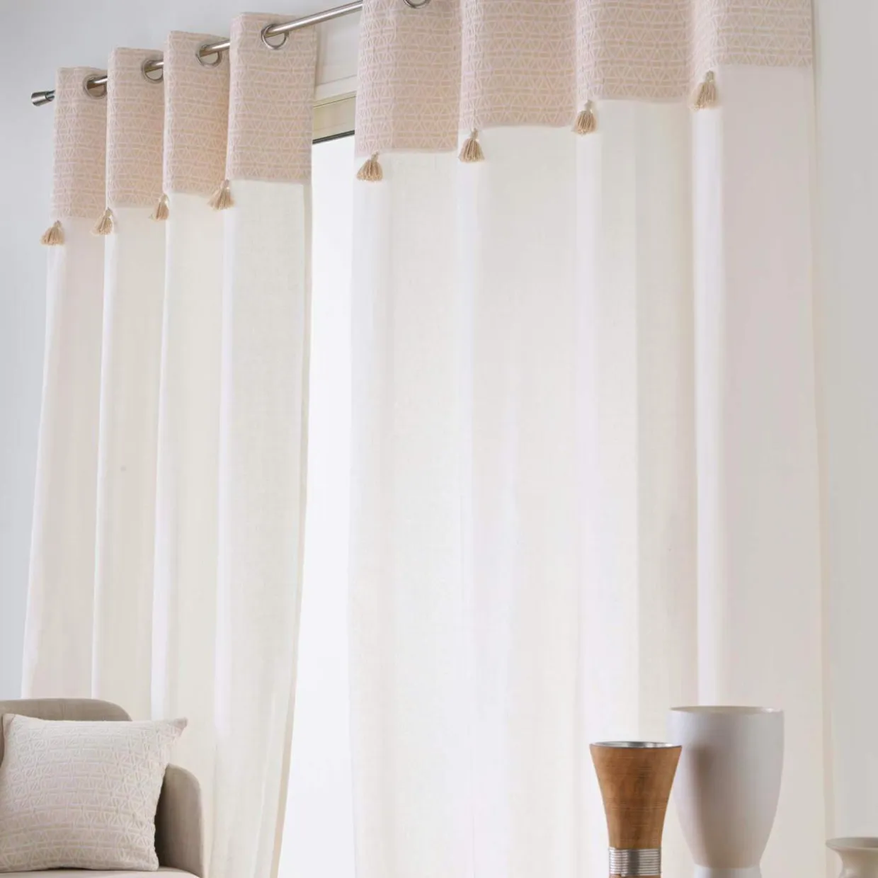 Rideau coton (140 x 240 cm) Milano Beige