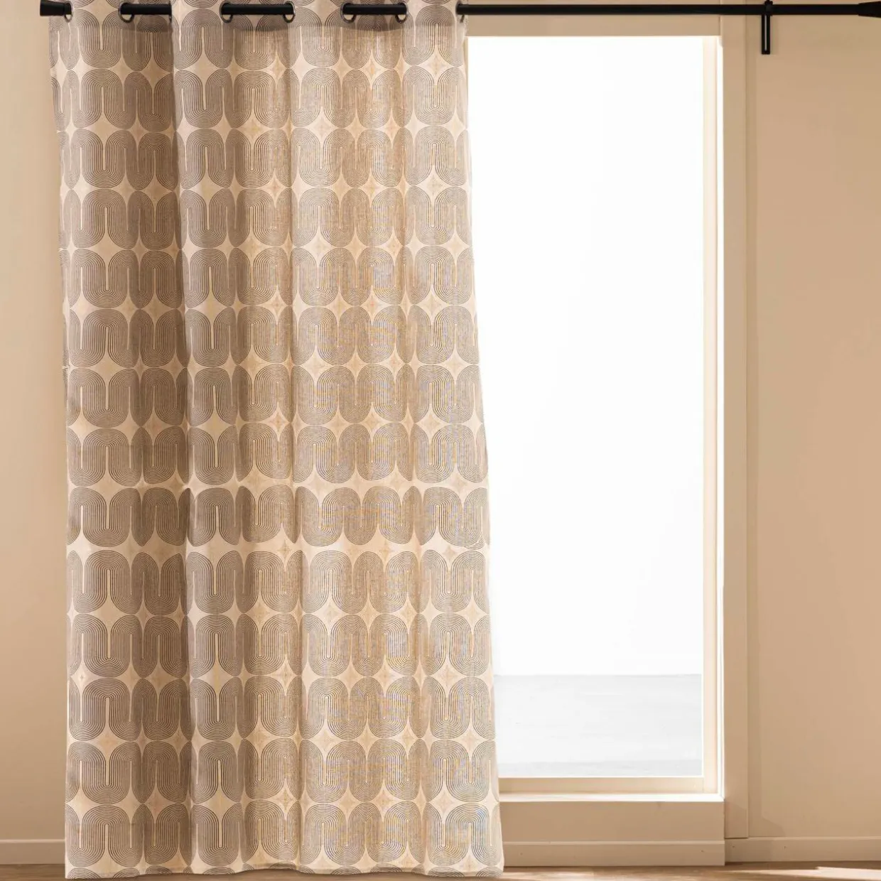 Rideau coton (140 x 280 cm) Ondine Noir