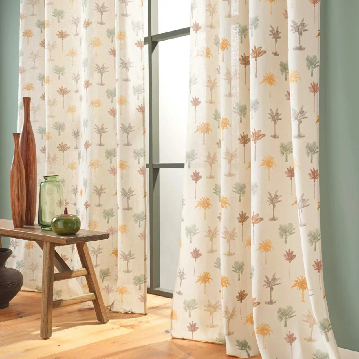 Rideau coton (140 x 240 cm) Palmelia Beige