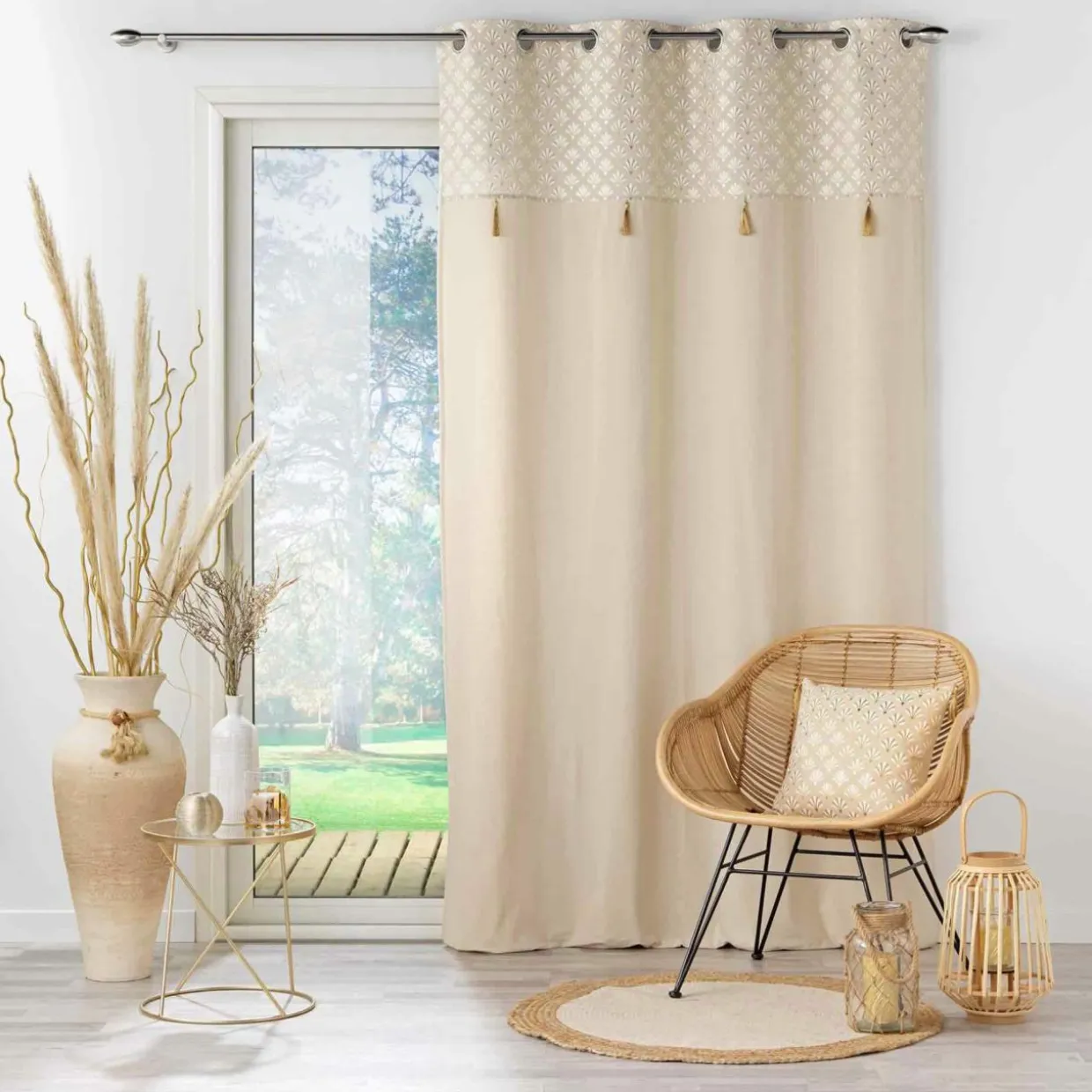 Rideau coton (140 x 240 cm) Rafina Beige