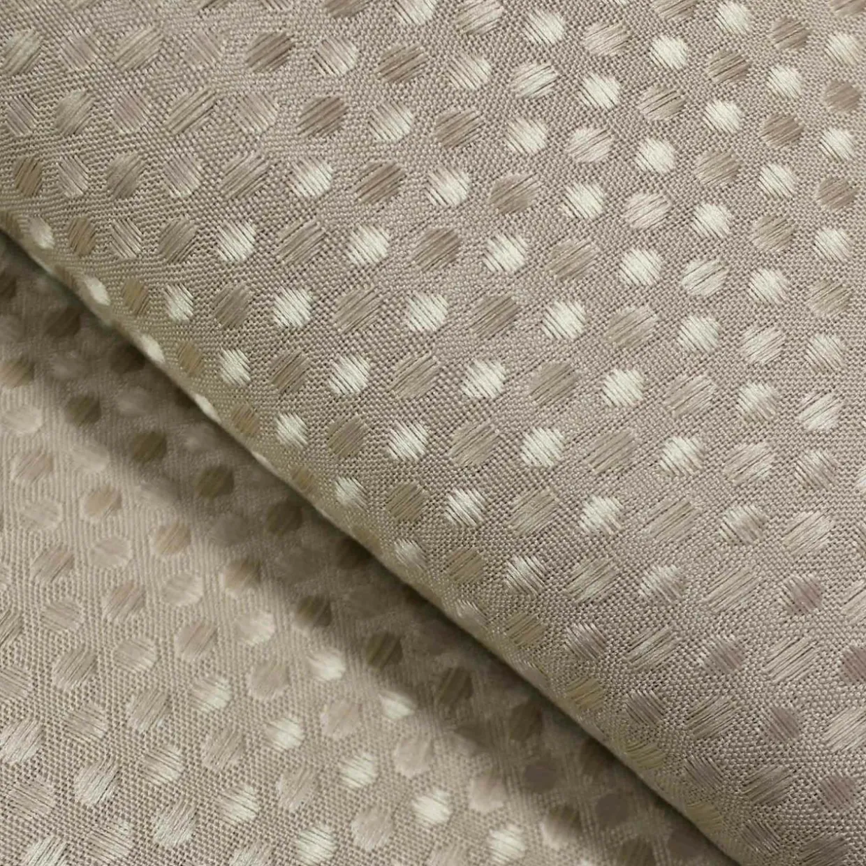 Rideau de douche effet tissé à anneaux (180 x 200 cm) Quartz Taupe