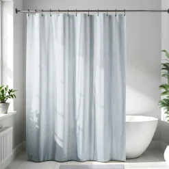 Rideau de douche en microfibre (180 x 200 cm) Gauffré Gris clair