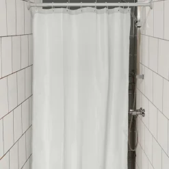Rideau de douche étroit spécial douche (120 x 180 cm) Uni Blanc