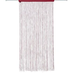 Rideau de fil (90 x H200 cm) Uni Rouge grenat