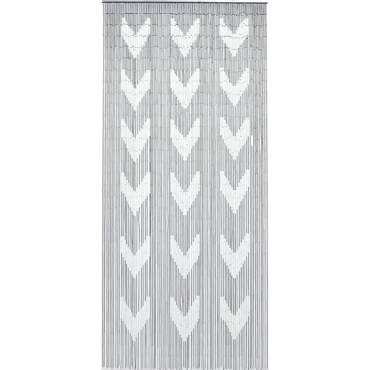 Rideau de porte bambou (90 x 200 cm) Chevron Gris