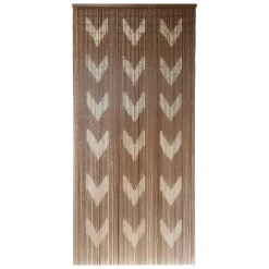 Rideau de porte bambou (90 x 200 cm) Chevron Taupe