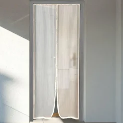 Rideau de porte Moustiquaire (100 x H220 cm) Aimanté Ecru