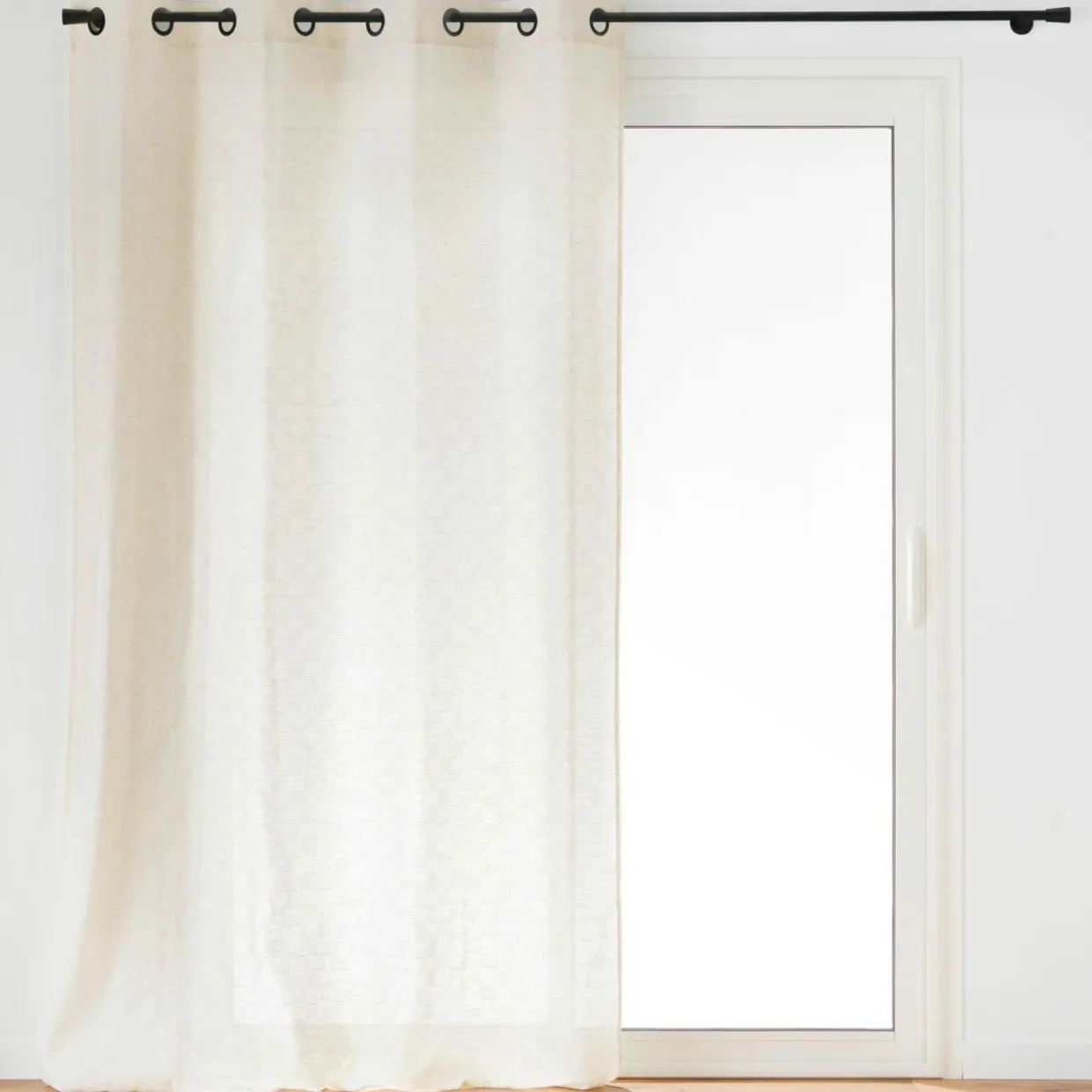 Rideau effet lin tissé (140 x 260 cm) Logan Ecru