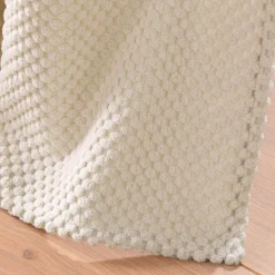 Rideau flanelle relief (140 x 260 cm) Java Ecru