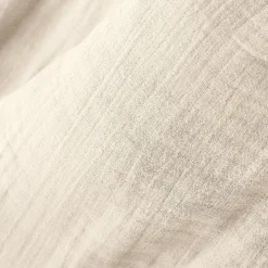 Rideau gaze de coton ajustable (280 x max 300 cm) Gaïa Beige pampa