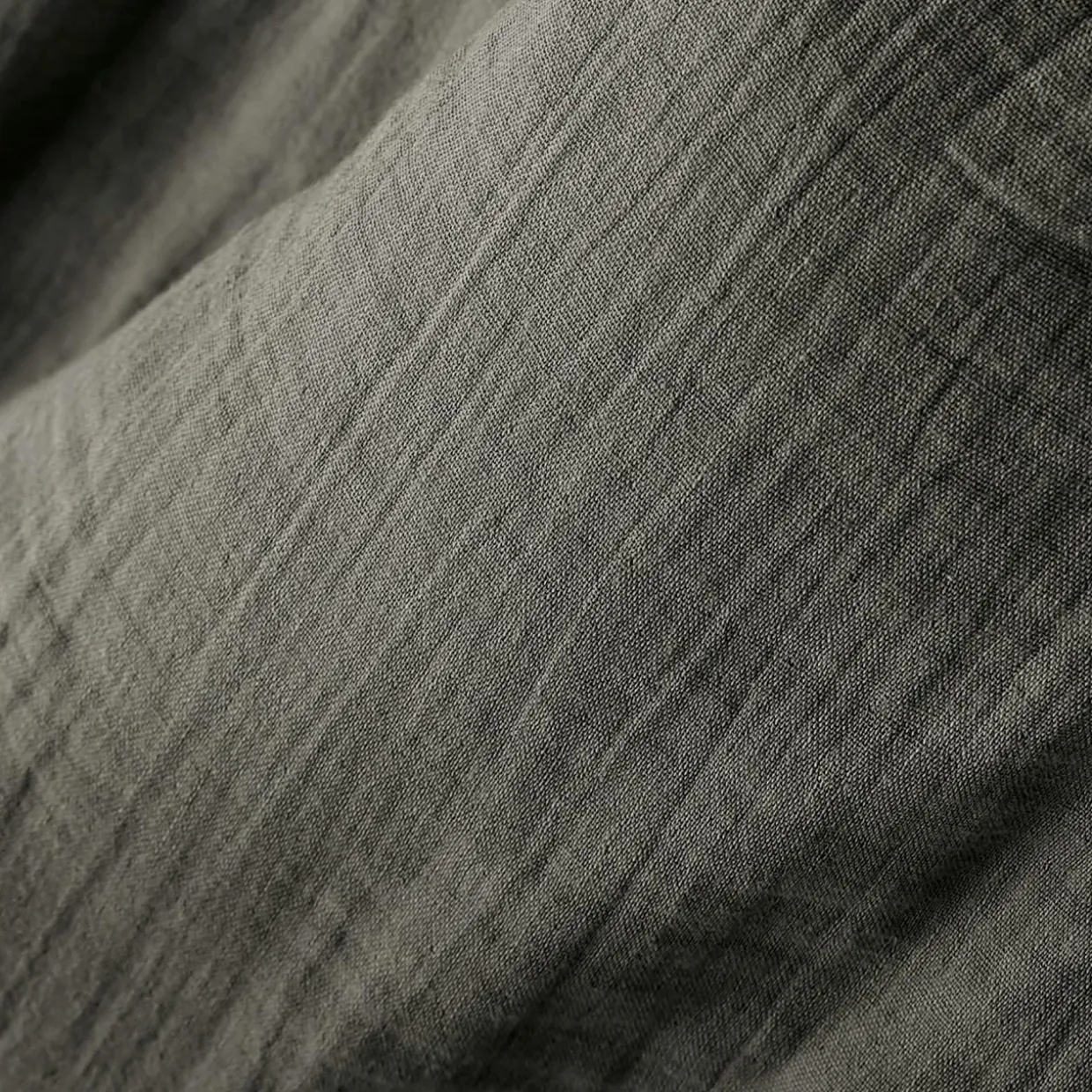 Rideau gaze de coton ajustable (140 x max 300 cm) Gaïa Gris granit