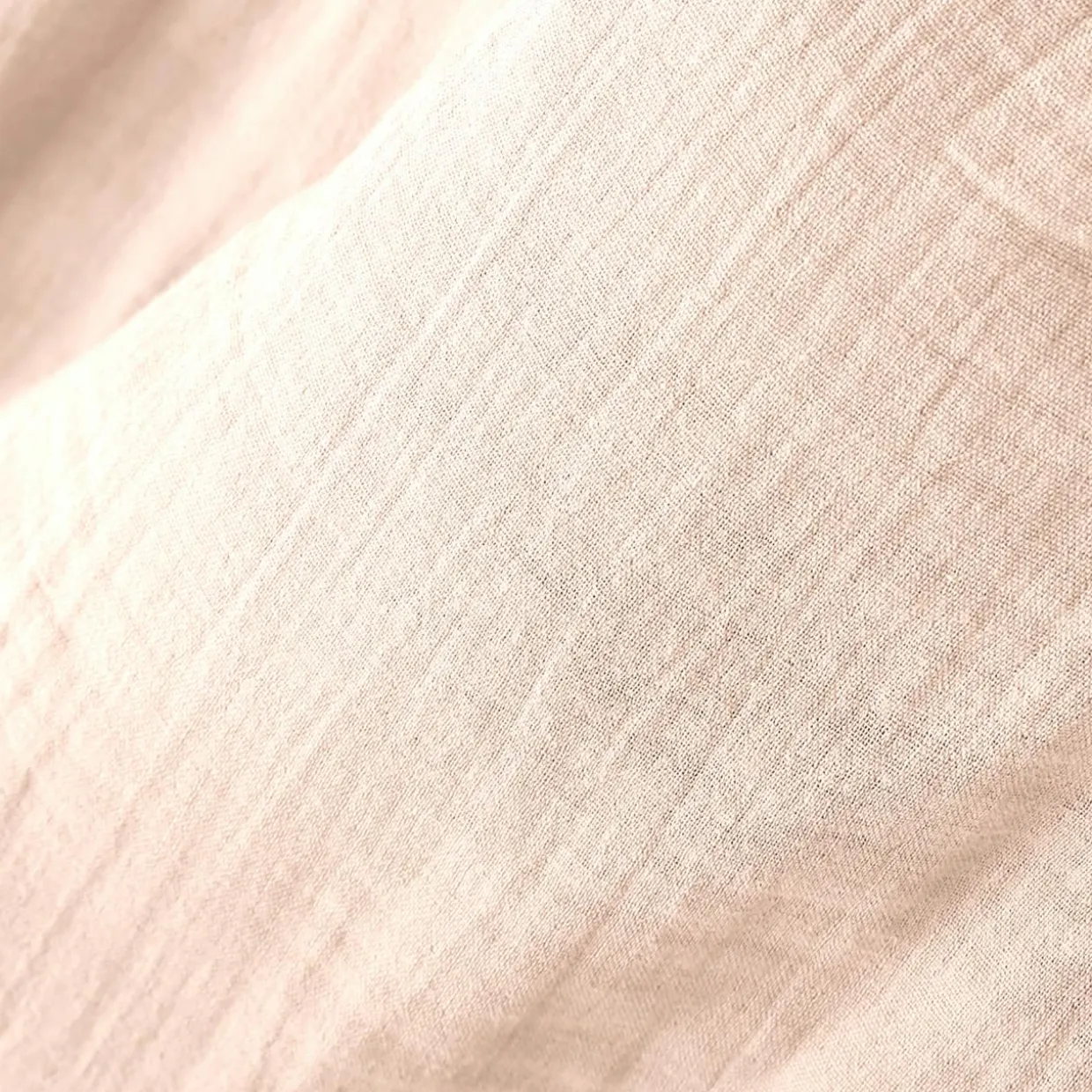 Rideau gaze de coton ajustable (280 x max 300 cm) Gaïa Rose poudré