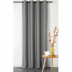 Rideau ignifugé (135 x 240 cm) Double Natte Gris