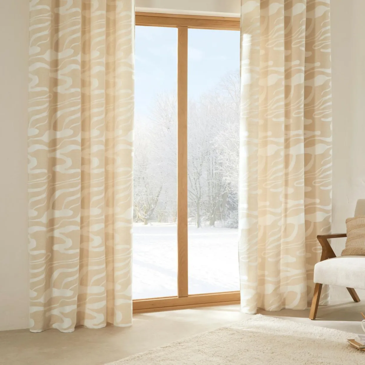 Rideau œillets (140 x 260 cm) Madini Beige