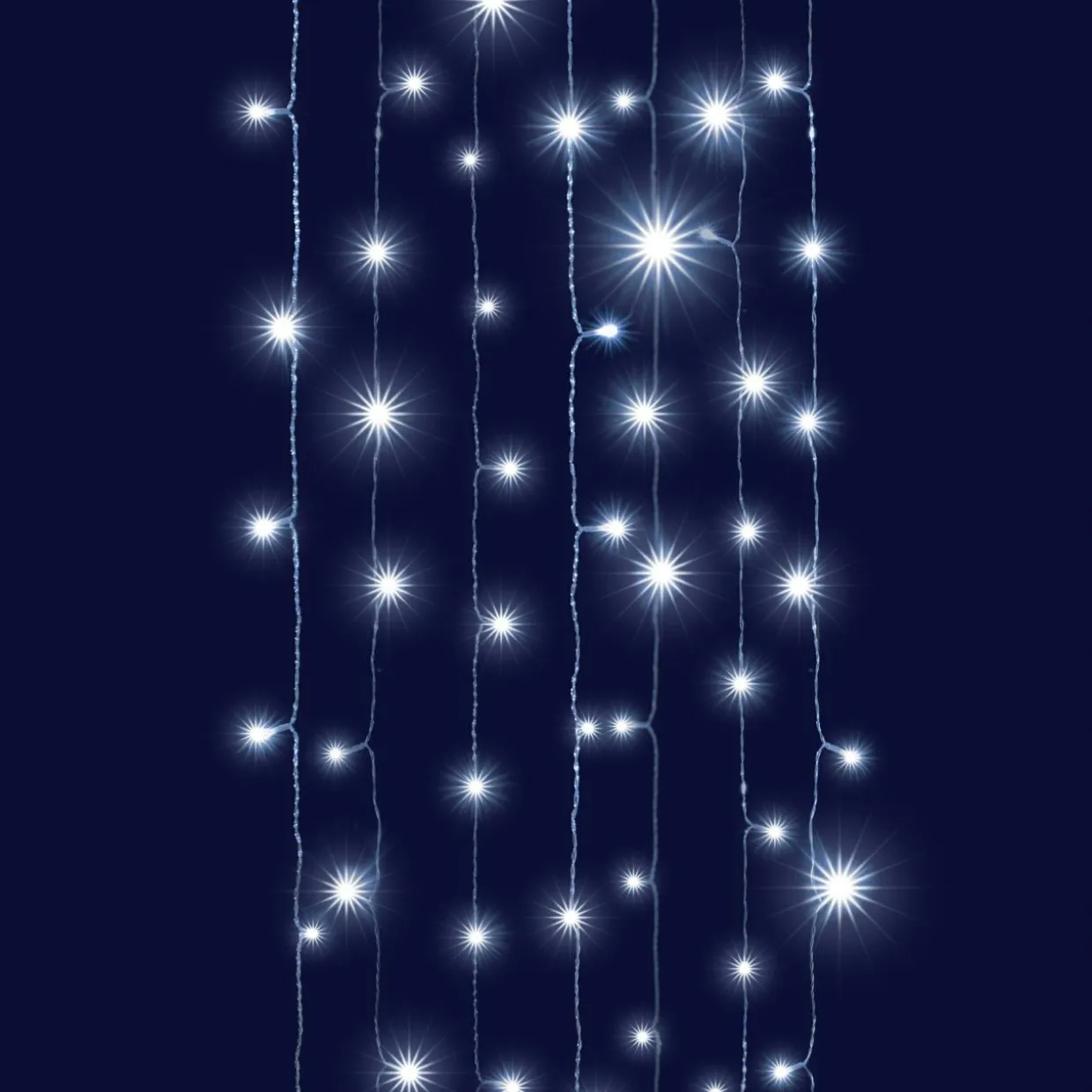 Rideau lumineux interconnectable H2 m L2 m 96 LED Effet Cascade Blanc froid