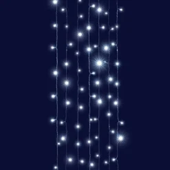 Rideau lumineux interconnectable H2 m L2 m 96 LED Chute de neige Blanc froid