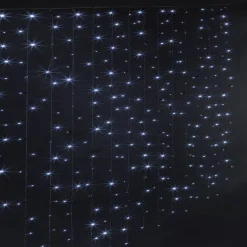 Rideau lumineux à piles H2 m L1,50 m 300 LED Blanc froid