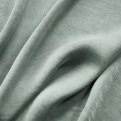 Rideau lyocell Tencel™ ajustable (140 x max 270 cm) Olivia Vert eucalyptus