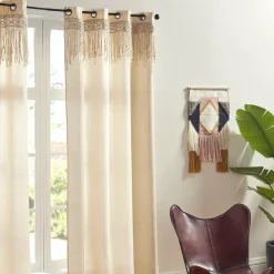 Rideau macramé (140 x 260 cm) Ritual Beige