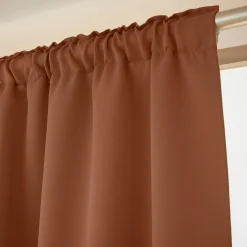 Rideau obscurcissant galon fronceur (140 x 260 cm) Dark Terracotta
