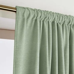 Rideau obscurcissant thermique galon fronceur (280 x 240 cm) Minuit Vert kaki